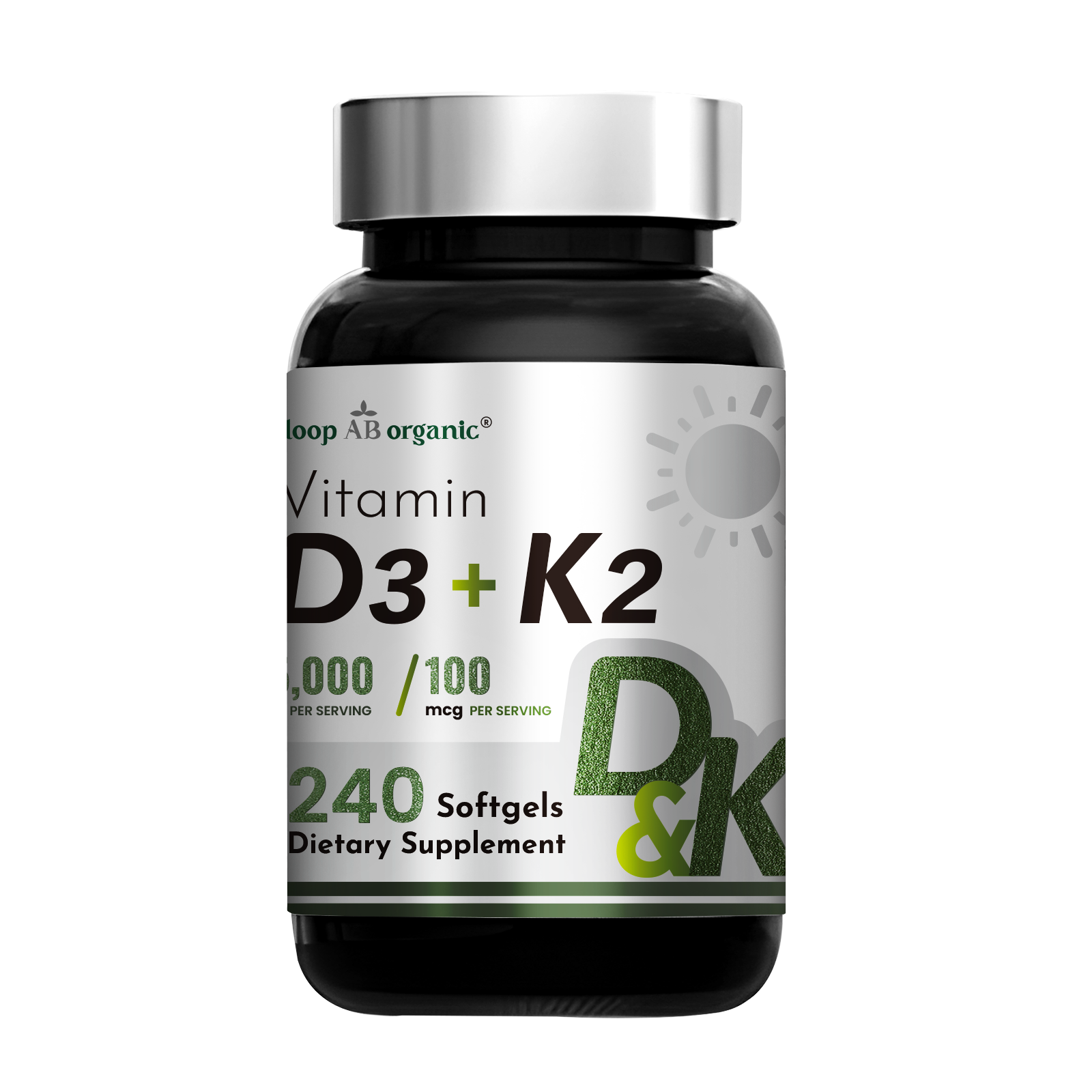 D3+K2-Vitamin 240 Softgels